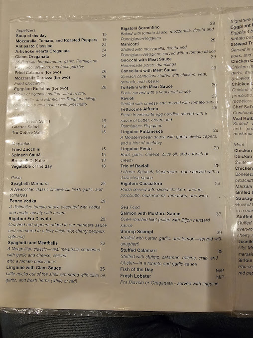 Menu Patsy's Italian Restaurant - 6