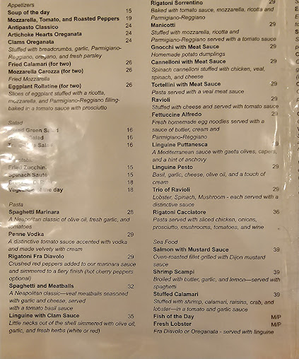 Menu Patsy's Italian Restaurant - 9