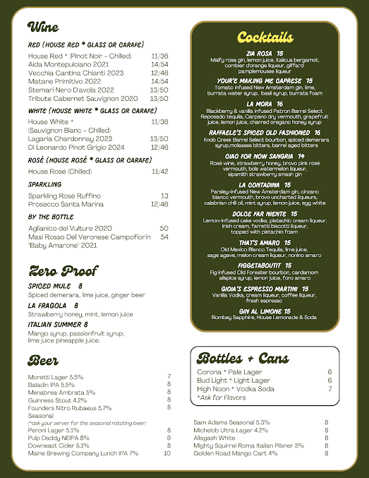 Menu Pazza On Porter - 2