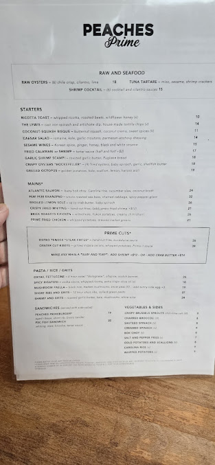 Menu Peaches Prime - 2