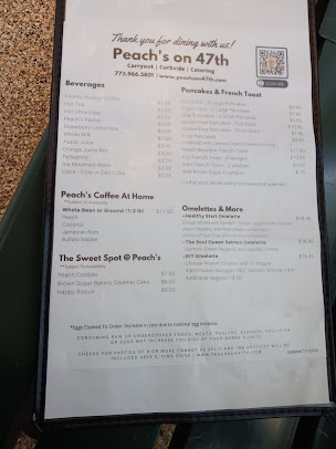 Menu Peach's Restaurant - 0
