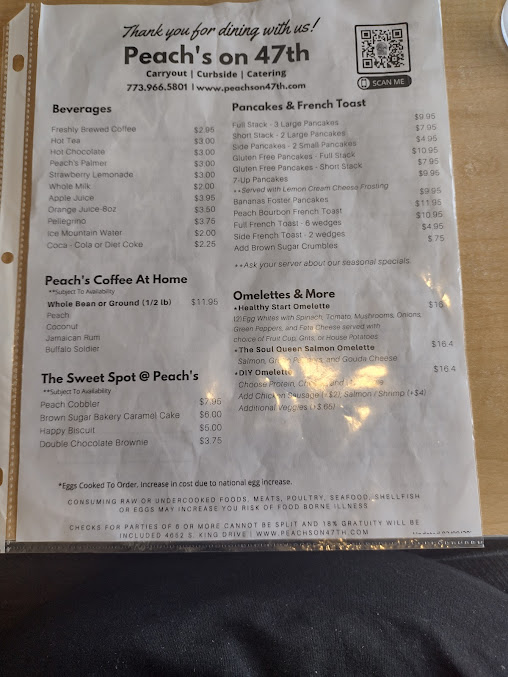 Menu Peach's Restaurant - 5