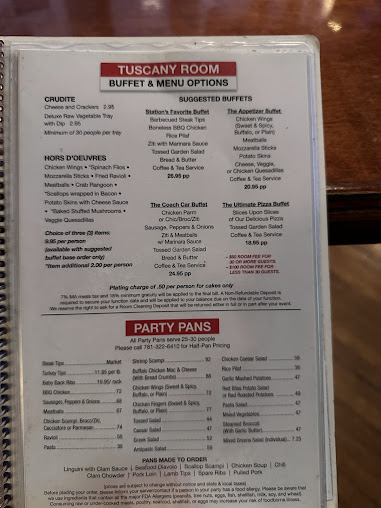 Menu Pearl Street Station Restaurant - 0