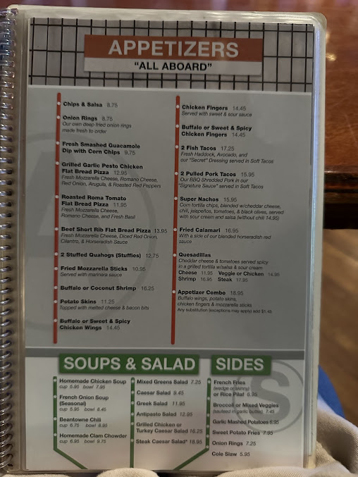 Menu Pearl Street Station Restaurant - 6