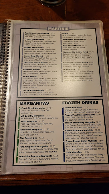 Menu Pearl Street Station Restaurant - 8