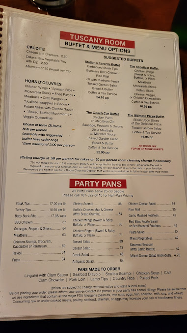 Menu Pearl Street Station Restaurant - 9