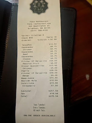 Menu Peka Restaurant - 0