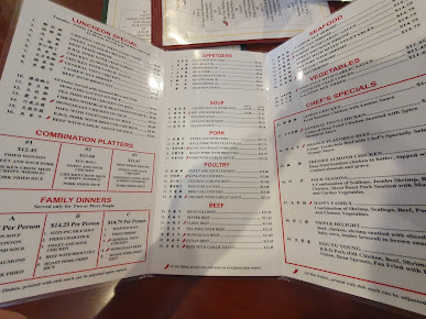 Menu Peking Chinese Restaurant Twin Falls - 1
