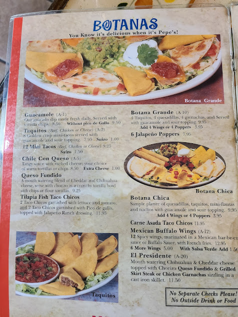 Menu Pepes Mexican Restaurant Griffith - 2