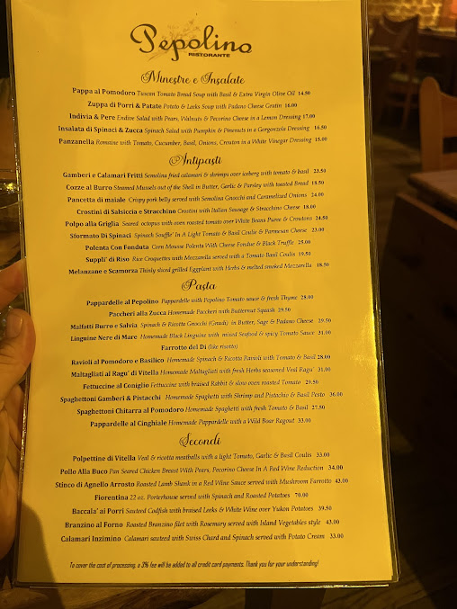 Menu Pepolino - 2