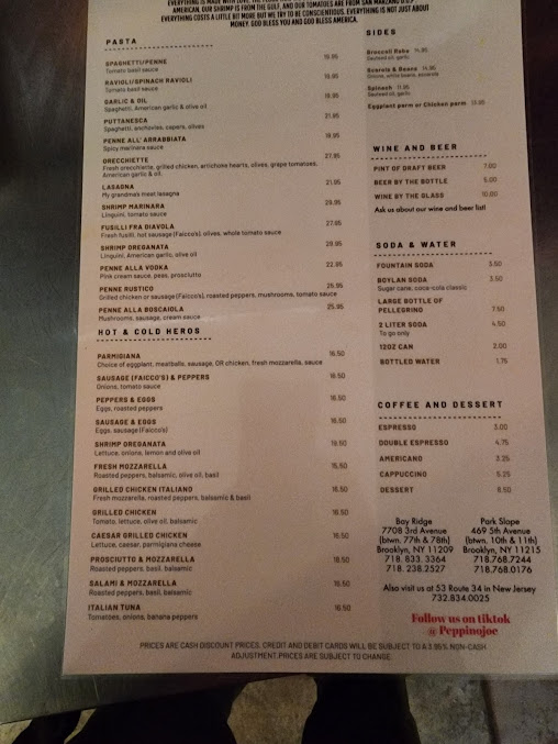 Menu Peppino’s Pizza & Restaurant - 1