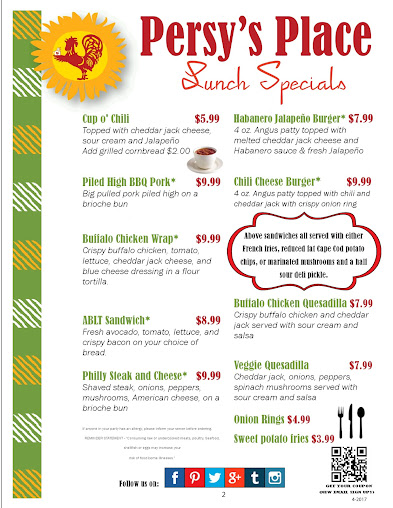 Menu Persys Place Middleboro Ma - 3