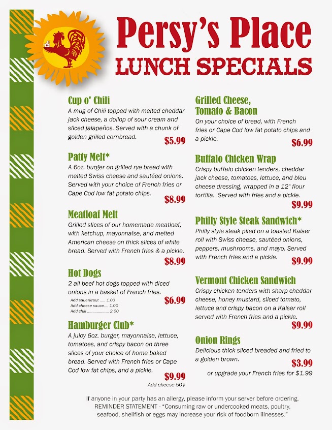 Menu Persys Place Middleboro Ma - 5