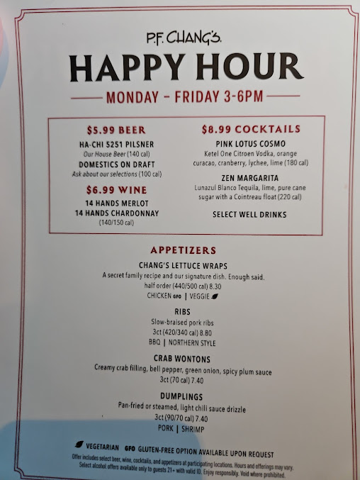 Menu P.f. Chang's - 1