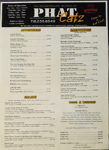 Menu Phat Catz Restaurant Bar - 0