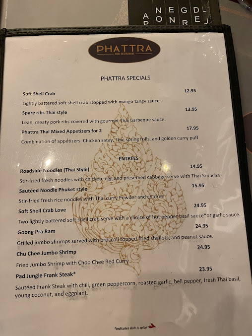 Menu Phattra Thai Restaurant - 0
