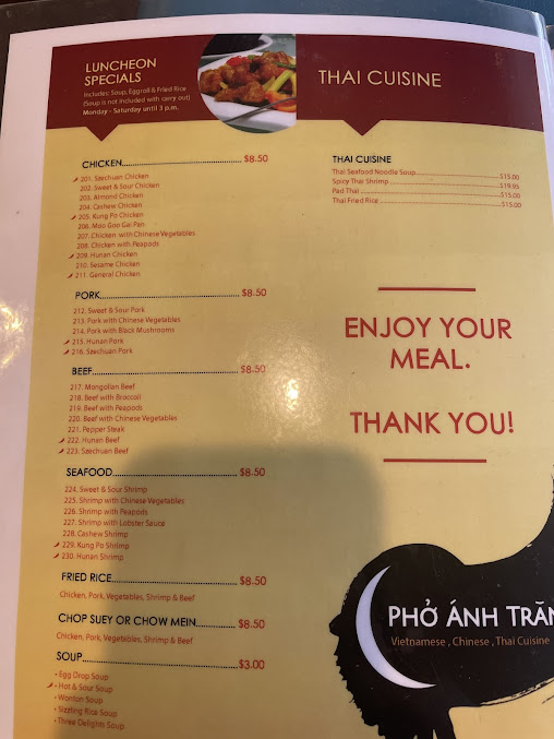Menu Pho Anh Trang Restaurant - 1