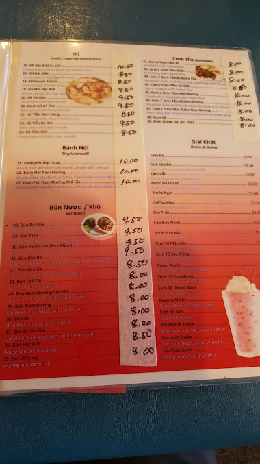 Menu Pho Anh Trang Restaurant - 2