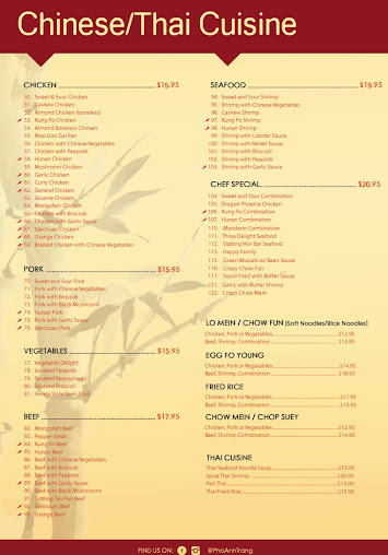 Menu Pho Anh Trang Restaurant - 3
