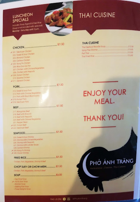 Menu Pho Anh Trang Restaurant - 7