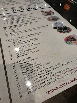 Menu Pho Big Bowl Carrollton - 1