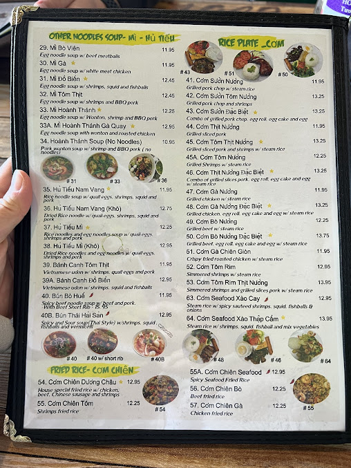 Menu Pho Bo Bambu Cypress - 1