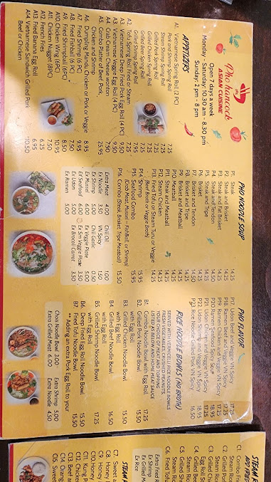 Menu Pho Hancock Asian Cuisine - 4