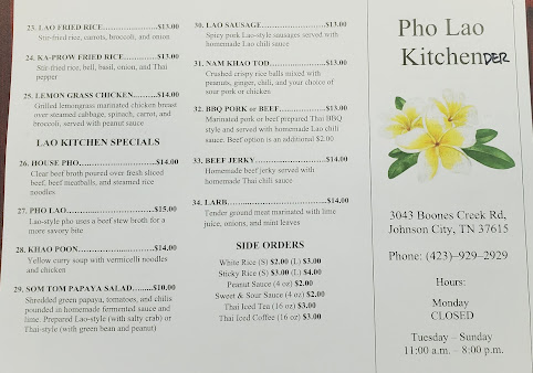 Menu Pho Lao Kitchen Der - 2