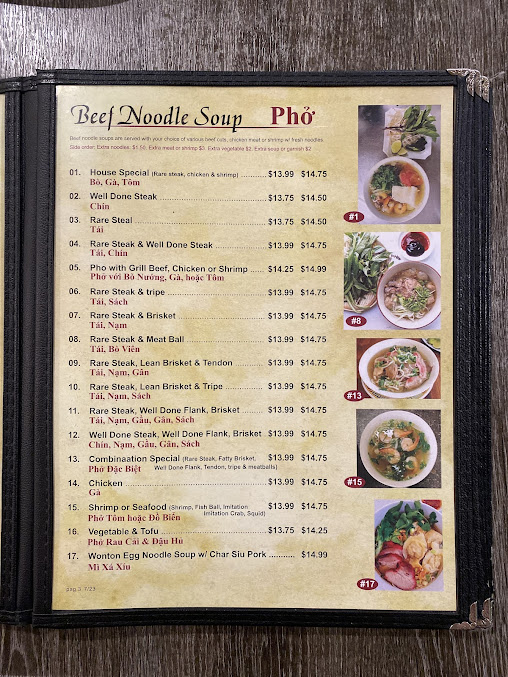Menu Pho Mai Cali Grill - 1
