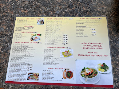Menu Pho My Chau Restaurant - 1