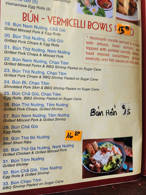 Menu Pho My Chau Restaurant - 2