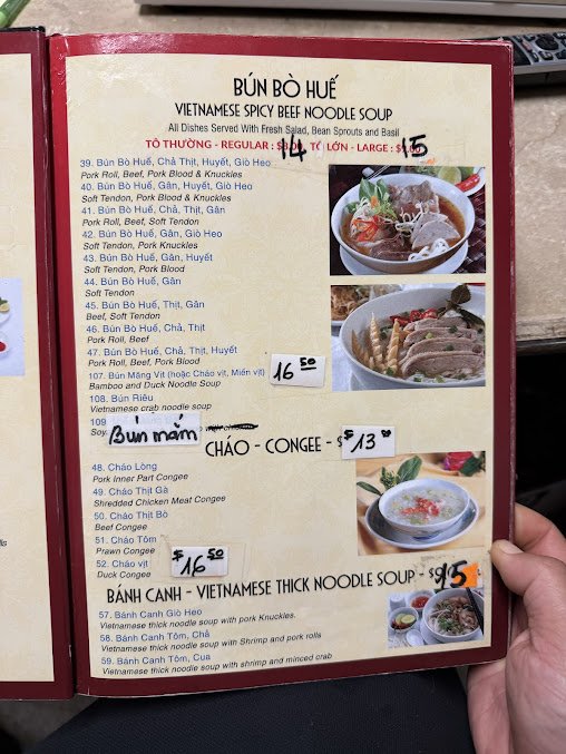 Menu Pho My Chau Restaurant - 3
