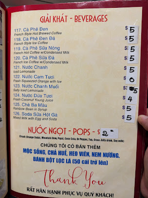 Menu Pho My Chau Restaurant - 9