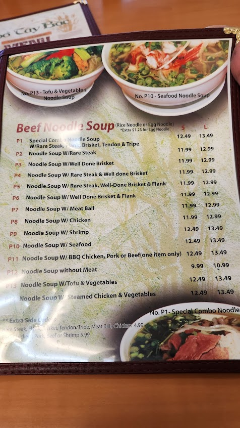 Menu Pho Tay Bac Restaurant - 7