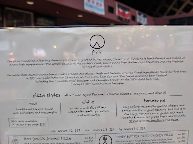 Menu Piece Pizzeria And Brewery - 0