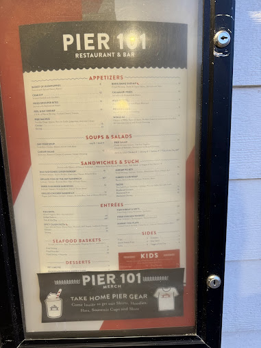 Menu Pier 101 Restaurant Bar - 0