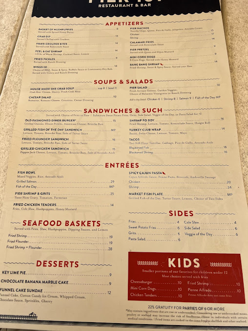Menu Pier 101 Restaurant Bar - 2