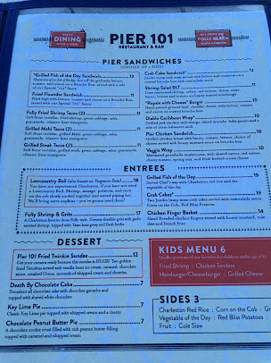 Menu Pier 101 Restaurant Bar - 7