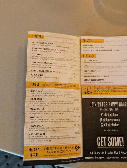 Menu Pies Pints Lexington Ky - 5