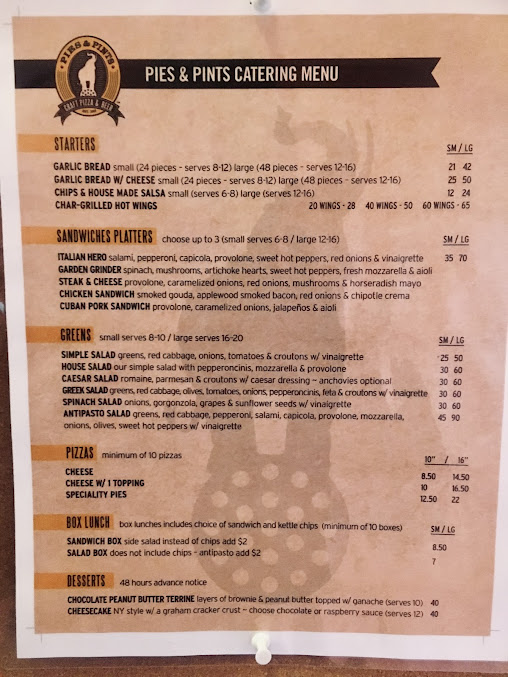 Menu Pies Pints Noblesville In - 1