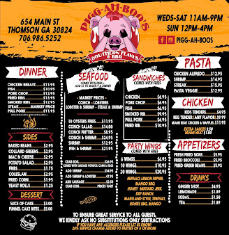 Menu Pigg Ah Boos Southern Flavas And Bbq - 2