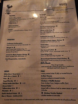 Menu Pineapple Eddie Southern Bistro - 0