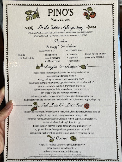 Menu Pino Vino E Cucina - 0