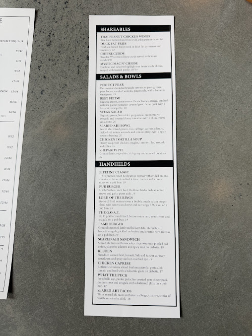 Menu Pipeline Craft Taps Kitchen Redding - 2