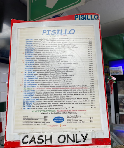 Menu Pisillo Italian Panini Fidi - 1