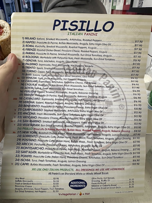 Menu Pisillo Italian Panini Fidi - 3