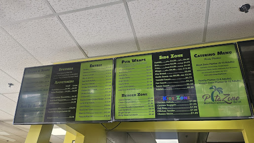 Menu Pita Zone Mediterranean Grill - 7
