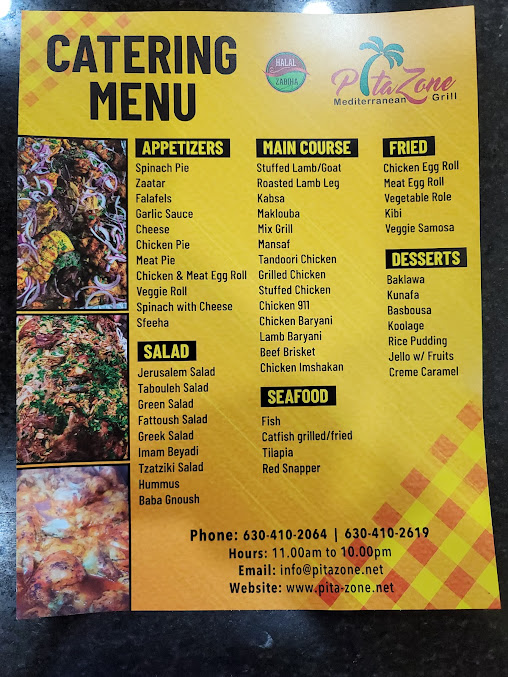 Menu Pita Zone Mediterranean Grill - 9