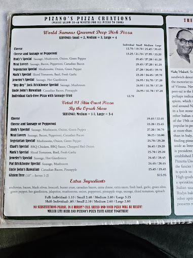 Menu Pizano's Pizza & Pasta - 0
