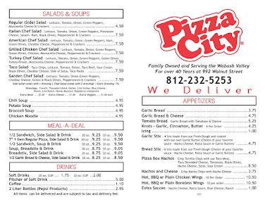 Menu Pizza City Terre Haute - 1